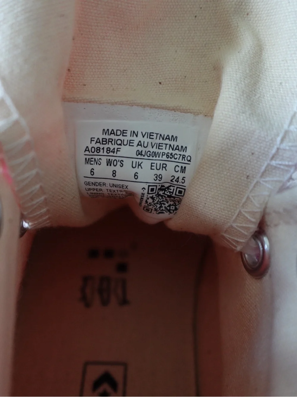 Women’s Converse High Top Barbie Sneakers in Bright Pink and White - Picture 8 of 8